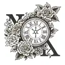 the date february 5th 2024 in roman numerals tattoo design idea