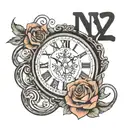 the date february 5th 2024 in roman numerals tattoo design idea