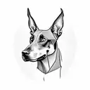 doberman  tattoo design idea