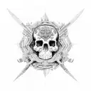 cyber sigilism, calaveras, diabolico pero elegante, SIGILISM, cruces invertidas, subliminal tattoo design idea