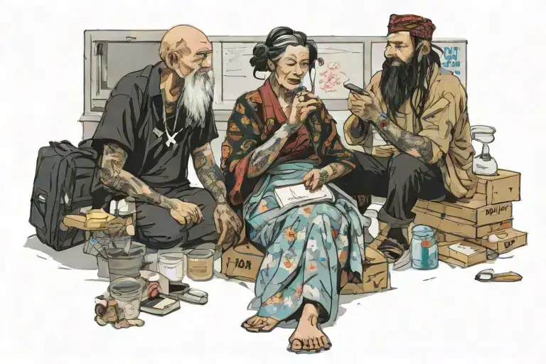 walmart in kentucky with homeless people dancing  tattoo design idea