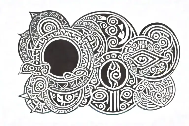 MAORI DESIGN OTF in it blue black and white tattoo design tattoo design idea