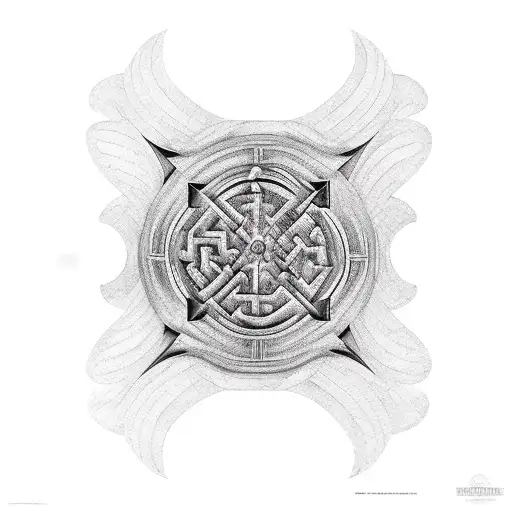 labyrinth tattoo design idea