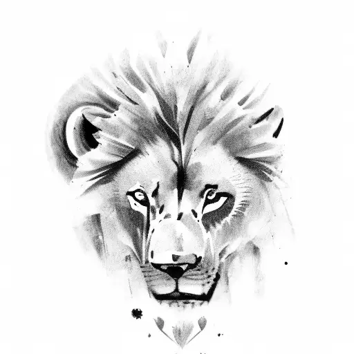 a lion a bear and a wolf together tattoo design idea