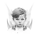 Childs name, River, Boy, Rustic, Manly tattoo design idea