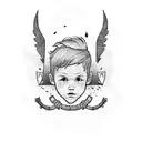 Childs name, River, Boy, Rustic, Manly tattoo design idea