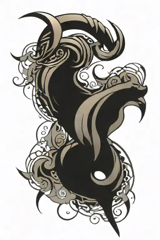 Capricorn symbol tattoo design idea