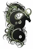 Capricorn symbol tattoo design idea