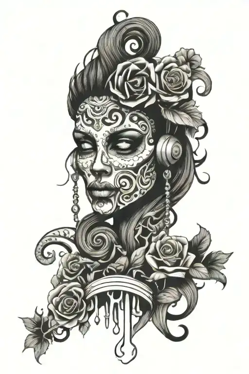 lost soul music tattoo design idea