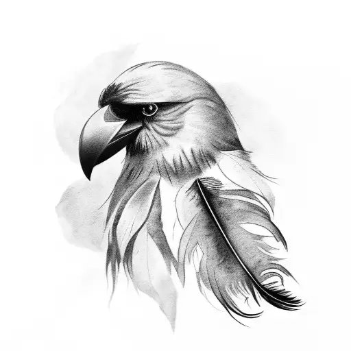 crow feathers tattoo design idea