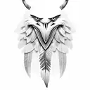 viking crow feathers  tattoo design idea