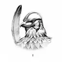 viking crow feathers  tattoo design idea