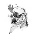 crow feathers tattoo design idea