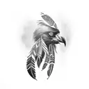 crow feathers tattoo design idea