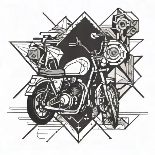 motorcycle adventure time tattoo design idea