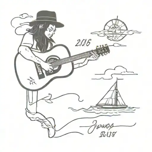 James Bay and wanderlust type tatto tattoo design idea
