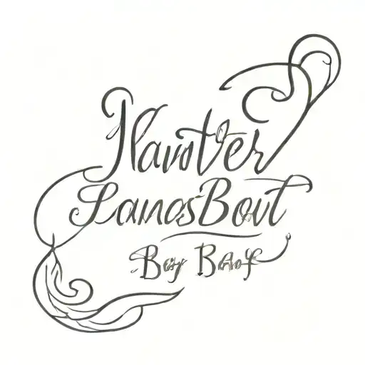 James Bay logo and wanderlust word written inside tattoo design idea