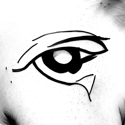 cute anime eye tattoo design idea