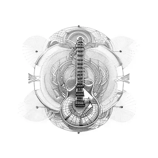 Incorporate musical notes and welding tools in a unique design tattoo design idea