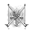 Incorporate musical notes and welding tools in a unique design tattoo design idea