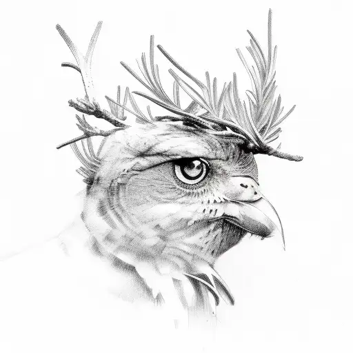 Rosemary long branch tattoo design idea