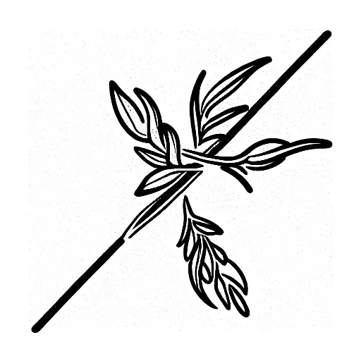 Rosemary vine tattoo design idea