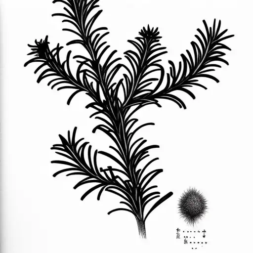 Rosemary branch up close  tattoo design idea