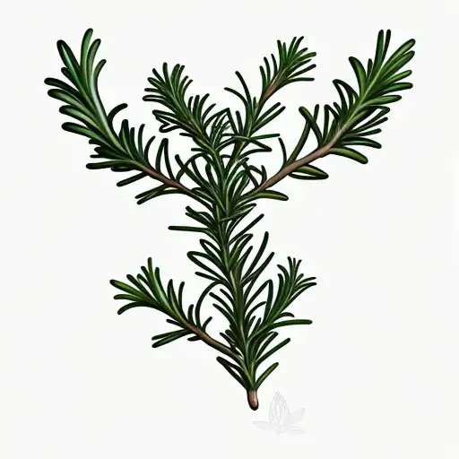 Rosemary branch up close  tattoo design idea