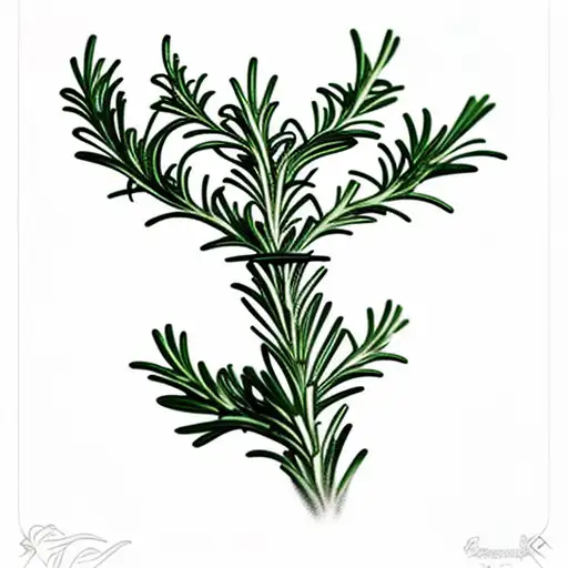 Rosemary branch up close  tattoo design idea