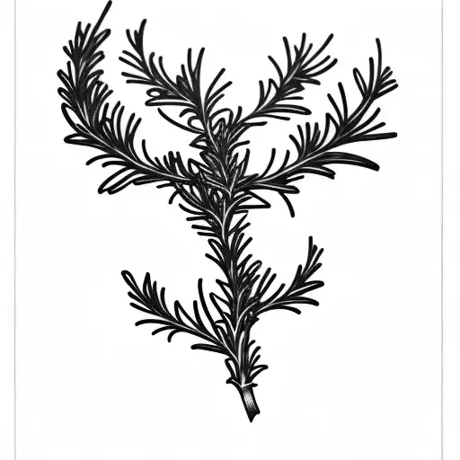 Rosemary branch up close  tattoo design idea