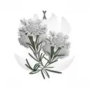 two symmetric rosemary branches tattoo design idea