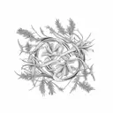 Two symmetric rosemary branches  tattoo design idea