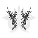 two symmetric rosemary branches tattoo design idea