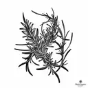 Rosemary branch tattoo design idea