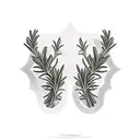two symmetric rosemary branches tattoo design idea