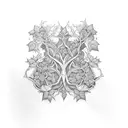 Ivy vine tattoo design idea