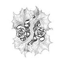 Ivy vine tattoo design idea