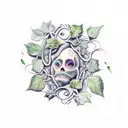 Ivy vine tattoo design idea