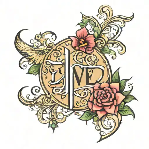 Arabic word for "i lived"  tattoo design idea