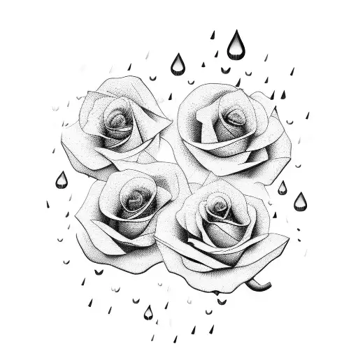 no rain no flowers tattoo design idea