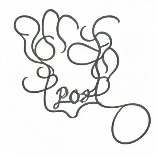 pool fry with fire with "histou" writing underneath tattoo design idea