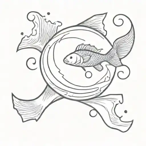 pool fry with  tattoo design idea