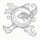 pool fry with  tattoo design idea