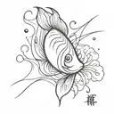 pool fry with  tattoo design idea