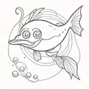 pool fry with  tattoo design idea