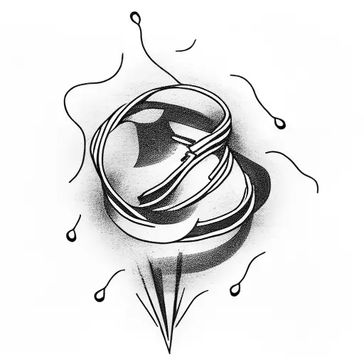 the noose from the gallows with baloons tattoo design idea