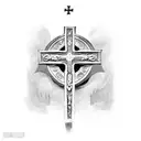 medieval cross tattoo design idea