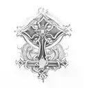 medieval cross tattoo design idea