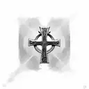 medieval cross tattoo design idea