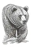 grizzly bear tattoo design idea
